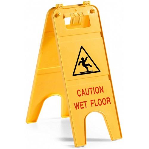 Caution Wet Floor Plastic Sign