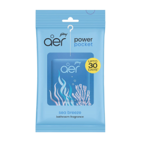 Godrej Aer Power Pocket Bathroom Fragrance Sea Breeze - Pack Of 6
