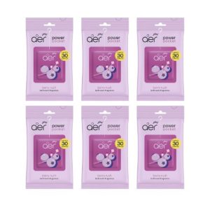Godrej Aer Power Pocket Bathroom Fragrance Berry Rush  - Pack Of 6
