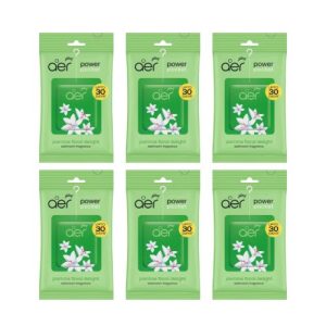 Godrej Aer Power Pocket Bathroom Fragrance Jasmine Floral Delight - Pack Of 6