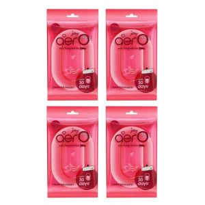Godrej Aer Hanging Car Fragrance Rose Blossom 7.5 Gms - Pack Of 4